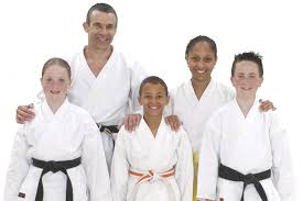 Family of martial arts students
